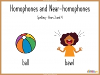Homophones and Near-homophones - Years 3 and 4